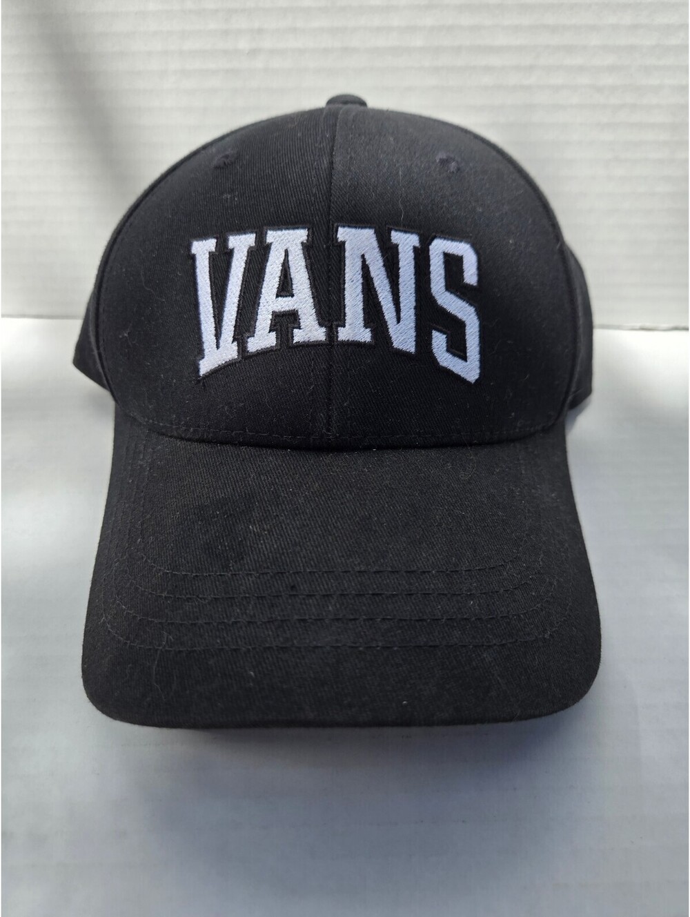 Vans Black White Embroidered Logo Baseball Cap Skate Hat
